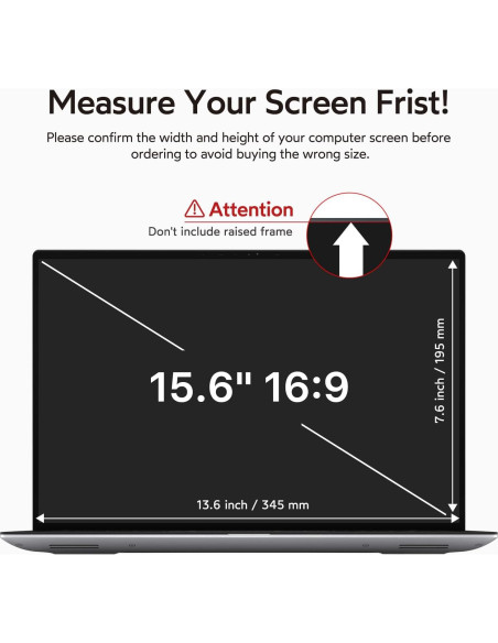 Filtro de Privacidad BERSEM 15.6" Anti Reflejo y UV