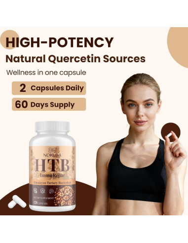 Suplemento Inmunológico Nokuba con Quercetina y Zinc - 120 Cápsulas