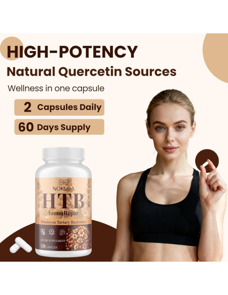 Suplemento Inmunológico Nokuba con Quercetina y Zinc - 120 Cápsulas