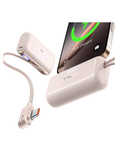 Cargador Portátil Torras 5,000mAh 22.5W USB-C Oro Rosa