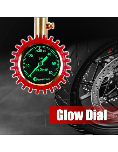 Medidor de Presión de Neumáticos AWELTEC 0-4.14 Bar 2"