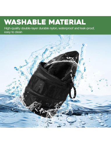 Bote de Basura Plegable ZJoey para Automóvil 7.57L Negro