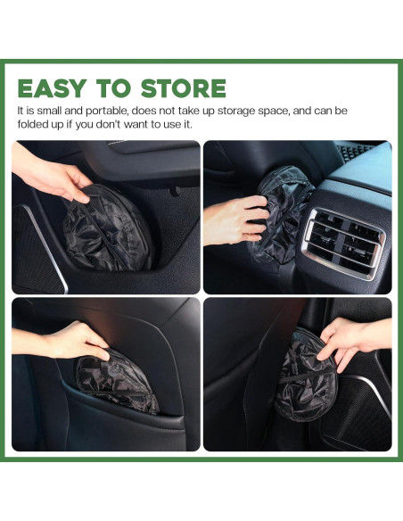 Bote de Basura Plegable ZJoey para Automóvil 7.57L Negro