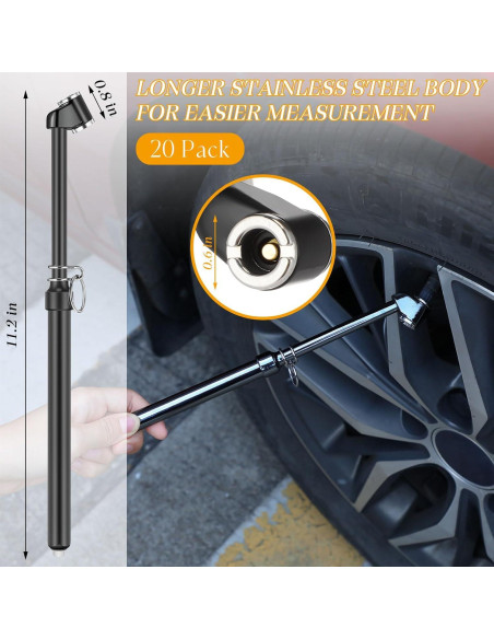 Medidor de Presión de Neumáticos Yunsailing 10 Pcs 0.7-10.3bar