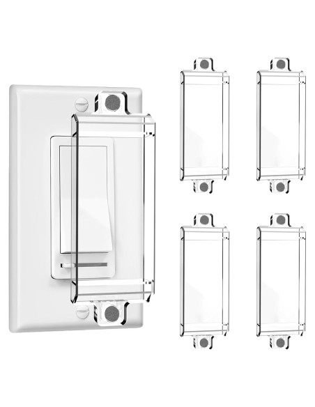 Paquete de 4 Protectores Magnéticos para Interruptor de Luz