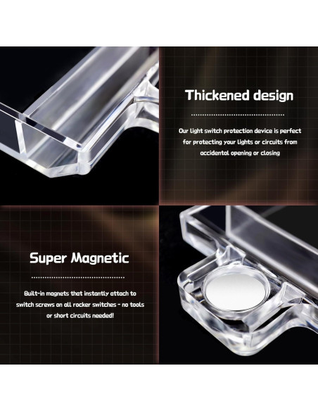 Paquete de 4 Protectores Magnéticos para Interruptor de Luz