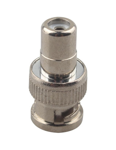 6 Adaptadores Coaxiales BNC Macho a RCA Hembra Futheda
