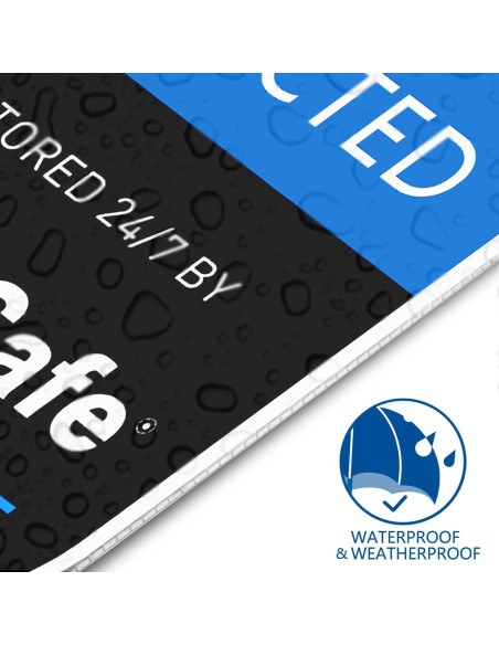 Cartel de Jardín SimpliSafe con 4 Calcomanías de Seguridad