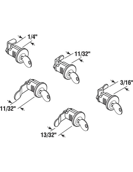 Cerradura de Buzón Prime-Line S 4140 Niquelada - 5 Pines