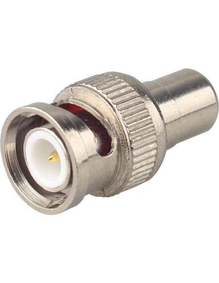 6 Adaptadores Coaxiales BNC Macho a RCA Hembra Futheda