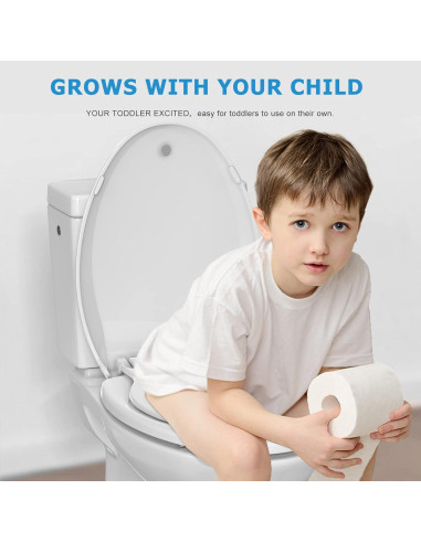 Asiento de Inodoro Alargado GAOMON con Asiento para Niños