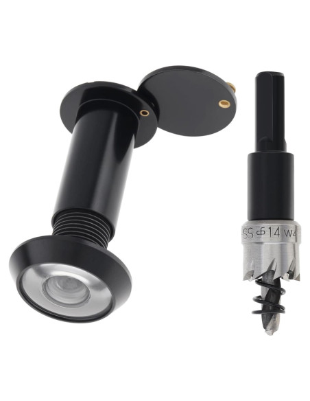 Mirilla de Puerta de Latón Sólido 180 Grados con Broca 14mm