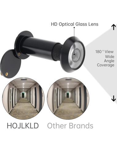 Mirilla de Puerta de Latón Sólido 180 Grados con Broca 14mm