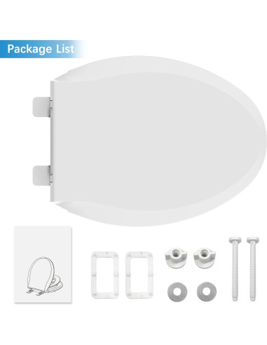 Asiento de Inodoro Alargado GAOMON con Asiento para Niños