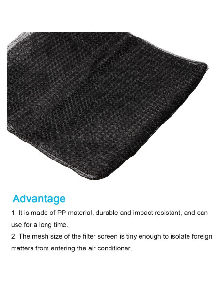 Filtro de Aire Acondicionado PATIKIL 120x60cm Plástico Negro