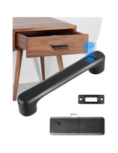 Cerradura Biométrica ZRD para Cajón Negro Mate con Huella Dactilar 2