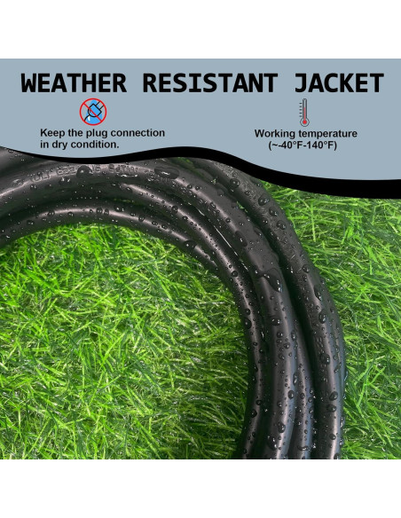 Divisor de Enchufe 1 a 3 EP 0.88m Negro Resistente Exterior