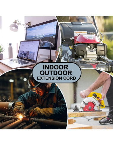 Divisor de Enchufe 1 a 3 EP 0.88m Negro Resistente Exterior