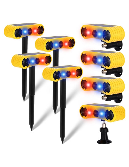 Alarma Solar Exterior Qualirey con Sensor de Movimiento 4 Pzs