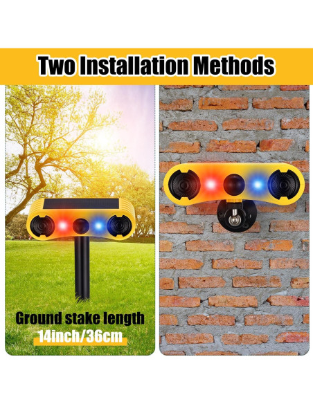 Alarma Solar Exterior Qualirey con Sensor de Movimiento 4 Pzs