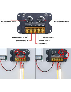 Regulador LED TOPAI Doble Perilla 5-24V 30A Control Independiente 2