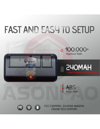 Control Remoto Universal ASONPAO 953EV-P2 para Garaje