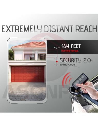 Control Remoto Universal ASONPAO 953EV-P2 para Garaje