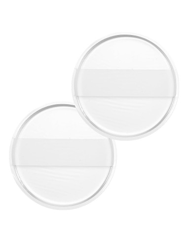 2 Esponjas de Maquillaje de Silicona Transparente 5.8cm Ajcotahm