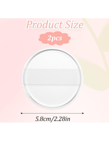 2 Esponjas de Maquillaje de Silicona Transparente 5.8cm Ajcotahm