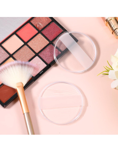 2 Esponjas de Maquillaje de Silicona Transparente 5.8cm Ajcotahm