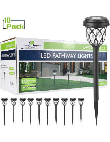 Luces Solares para Jardín EXCMARK - Paquete de 10 Unidades