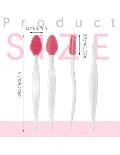 7 Piezas Cepillo Exfoliante de Labios Silicona Doble Cara Hpmjz 2