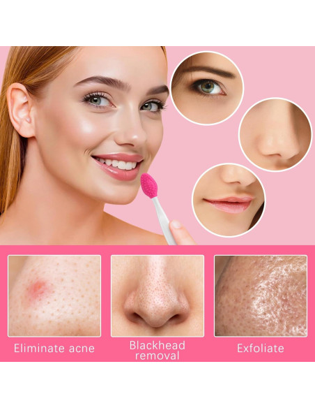 7 Piezas Cepillo Exfoliante de Labios Silicona Doble Cara Hpmjz