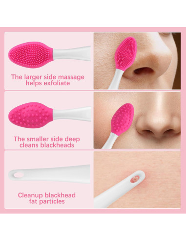 7 Piezas Cepillo Exfoliante de Labios Silicona Doble Cara Hpmjz