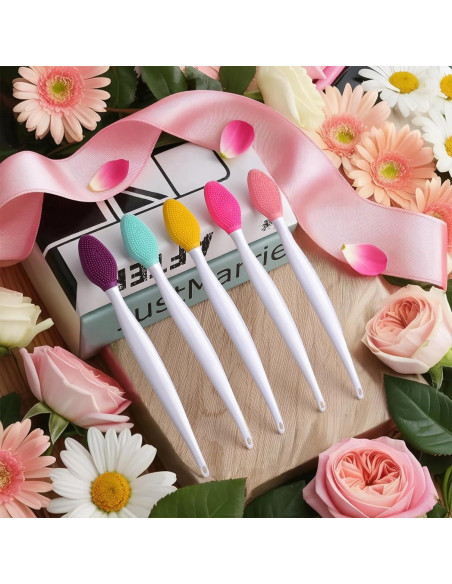 7 Piezas Cepillo Exfoliante de Labios Silicona Doble Cara Hpmjz