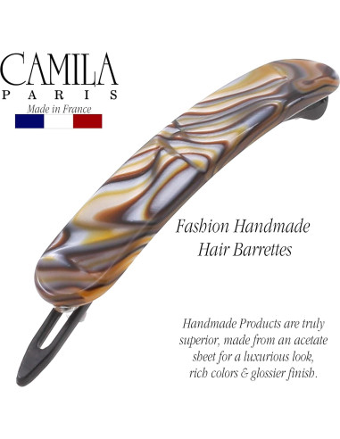 Clip de Barrette Francesa Camila Paris CP2818 Ónix 5.72 cm