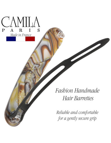 Clip de Barrette Francesa Camila Paris CP2818 Ónix 5.72 cm