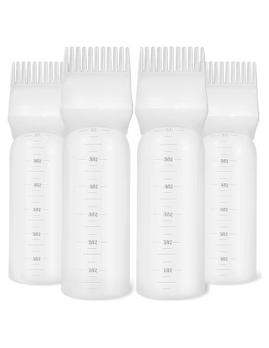 4 Botellas Aplicadoras de Tinte para Cabello ONLYFU 177 ml