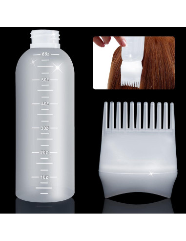 4 Botellas Aplicadoras de Tinte para Cabello ONLYFU 177 ml