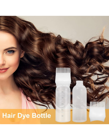 4 Botellas Aplicadoras de Tinte para Cabello ONLYFU 177 ml
