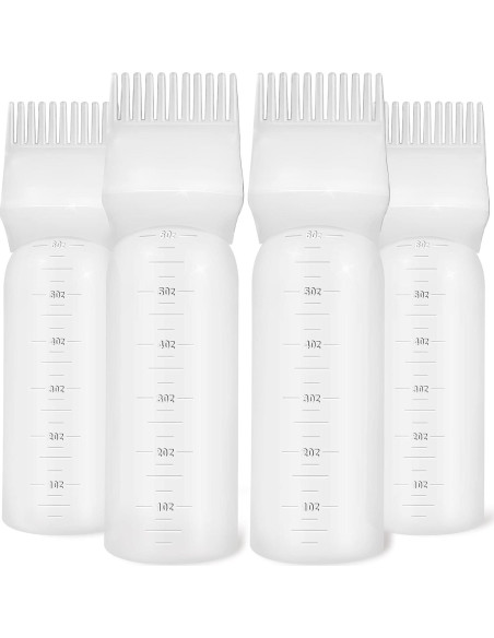 4 Botellas Aplicadoras de Tinte para Cabello ONLYFU 177 ml
