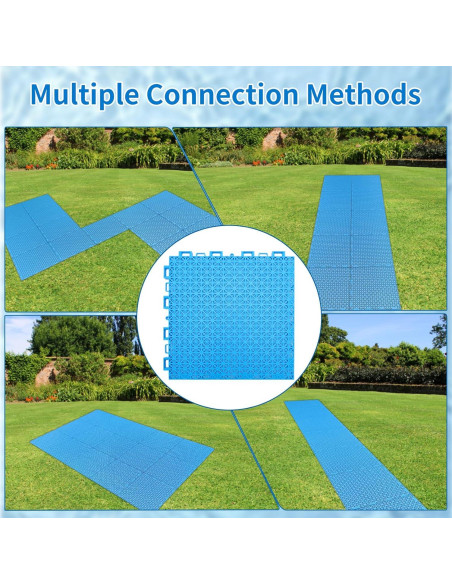 Alfombra de Drenaje para Piscina KEOHOLI 16 Piezas 26.2x26.2cm