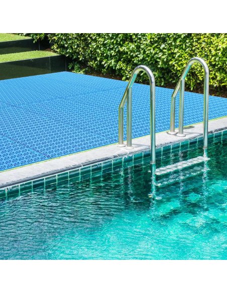 Alfombra de Drenaje para Piscina KEOHOLI 16 Piezas 26.2x26.2cm