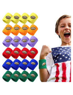 24 Pulseras Deportivas Zomiboo para Niños Multicolor 5x6 cm