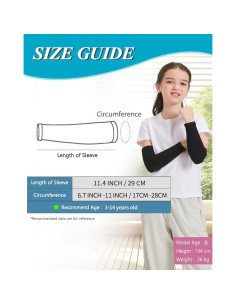 4 Pares de Mangas Refrigerantes UV para Niños - Protección Solar 2