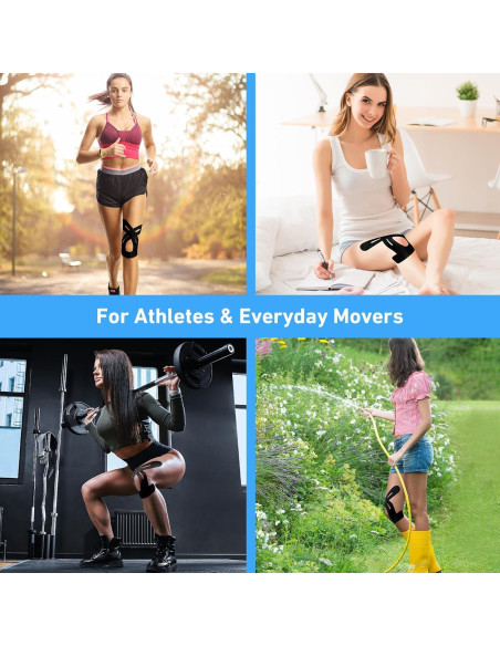 Cinta Kinesiológica PreCortada KTQUICK 12 PCS Negra