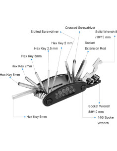 Kit de Herramientas para Bicicletas EDIONS con Bomba y Parches 2