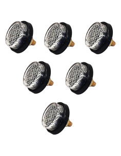 6 Reflectores de Placa de Licencia GolTHd - Rojo Amarillo Gris