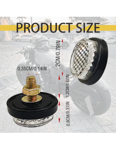 6 Reflectores de Placa de Licencia GolTHd - Rojo Amarillo Gris 2