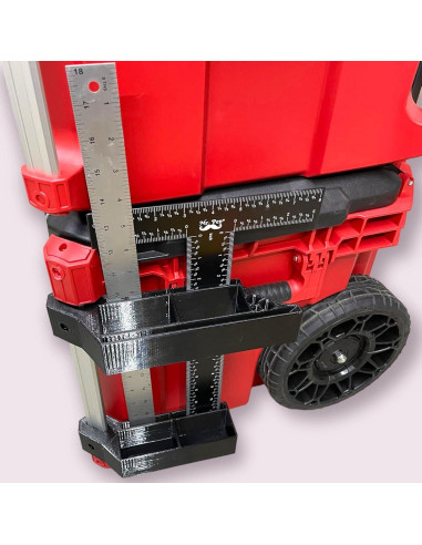 Soporte Milwaukee Packout Doble Nivel + Bisel Cuadrado Izquierdo